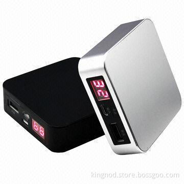 5V-1.5mA Output Power Banks with 6,600mAh Capability, LED Flashlight, Aluminum Cover